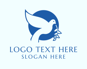 Negative Space - Christian Religion Pigeon logo design