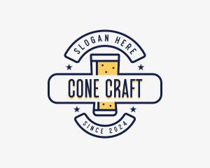 Pint Glass Beer logo design