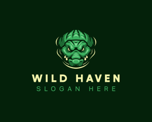 Wild Alligator Crocodile logo design