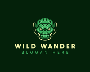 Wild Alligator Crocodile logo design