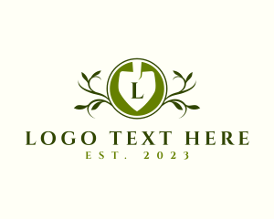 Nature Conservation - Shovel Landscaping Leaves logo design