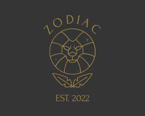 Zodiac Lion Astrologer logo design