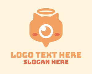 Alien - Orange Monster Eye logo design