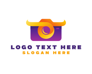 Horns - Modern Animal Camera logo design