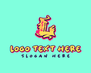 Teen - Graffiti Art Letter L logo design