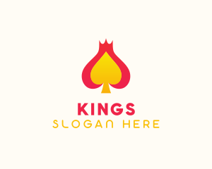 King Spade Emblem logo design