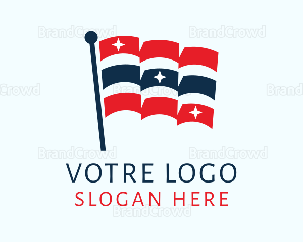 Star National Flag Logo
