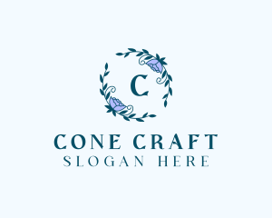 Floral Decoration Wreath  logo design