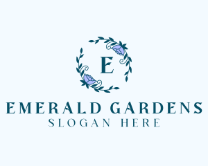 Floral Decoration Wreath  logo design