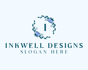 Stationary - Floral Decoration Wreath logo design