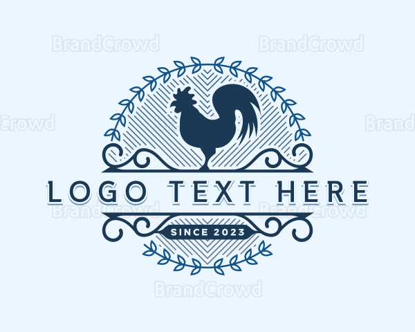 Rooster Farm Animal Logo