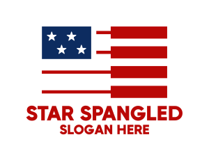 American Piano Flag logo design