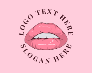 Feminine - Glossy Lips Cosmetic logo design