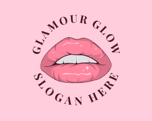 Glossy Lips Cosmetic logo design