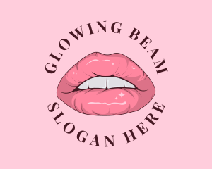 Glossy Lips Cosmetic logo design