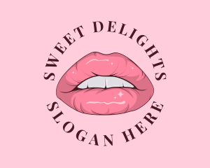 Glossy Lips Cosmetic logo design