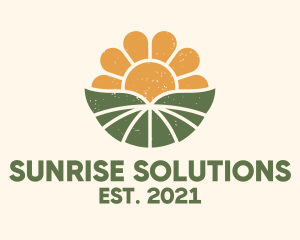 Sunrise Flower Field logo design