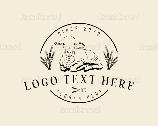 Farm Lamb Sheep Logo