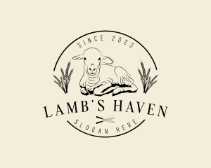 Farm Lamb Sheep logo design