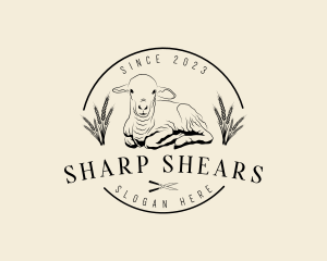 Farm Lamb Sheep logo design