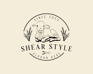 Farm Lamb Sheep logo design