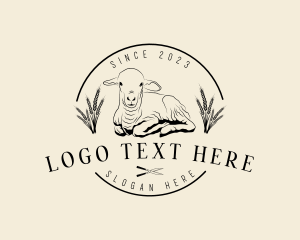 Farm Lamb Sheep Logo