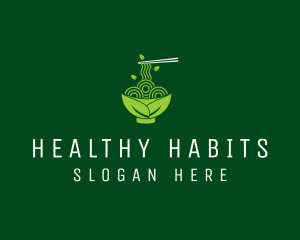 Healthy Vegetarian Ramen  logo design