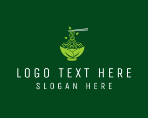 Vegan - Healthy Vegetarian Ramen logo design