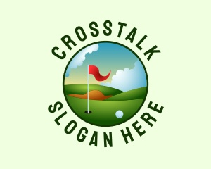 Golf Flagstick Field  Logo