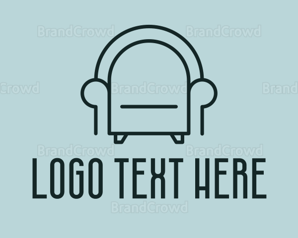 Minimalist Armchair Couch Logo