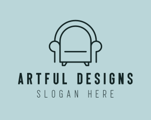 Minimalist Armchair Couch  logo design