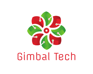 Flower Tech Circuit logo design