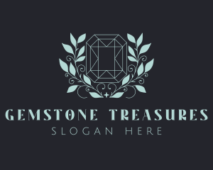 Wreath Ruby Gemstone logo design