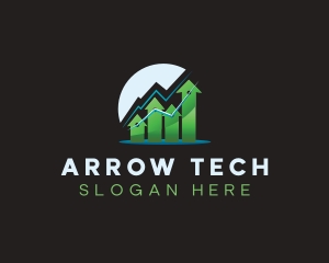 Arrow Chart Graph logo design