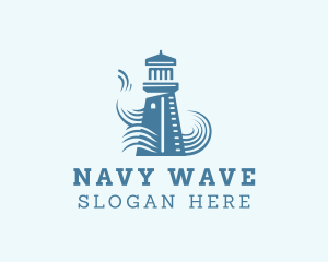 Blue Wave Lighthouse logo design