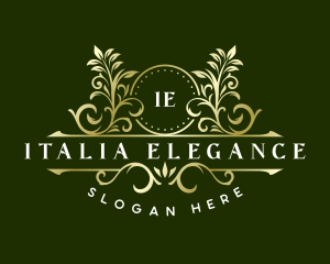 Elegant Floral Leaf logo design