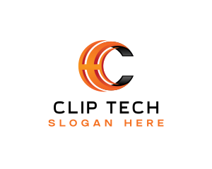 Digital Technology Letter C logo design