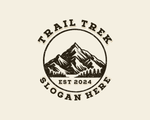 Hiker - Summit Adventure Mountain logo design