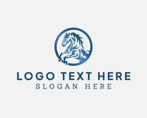 Trojan - Stallion Cavalry Horse logo design