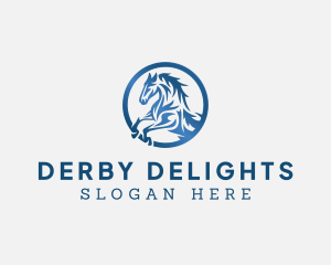 Derby - Stallion Cavalry Horse logo design