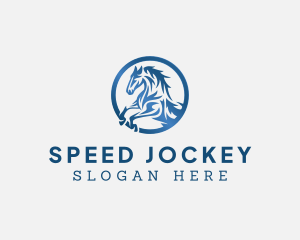 Jockey - Stallion Cavalry Horse logo design