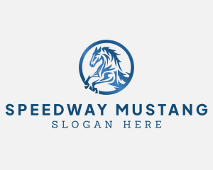 Mustang - Stallion Cavalry Horse logo design