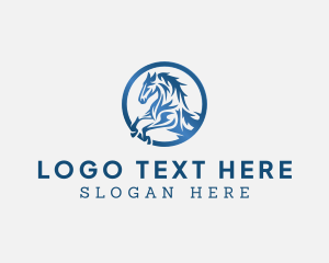 Horse - Stallion Cavalry Horse logo design