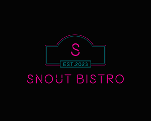 Neon Club Bistro Pub logo design