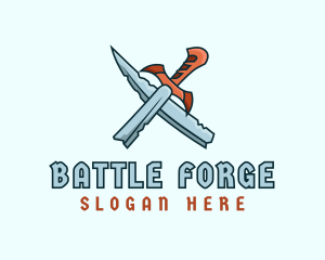 Fight - Sword Warrior Gaming logo design