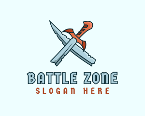 Fighting - Sword Warrior Gaming logo design
