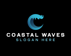 Surf Sea Wave logo design