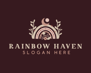 Kids Rainbow Preschool logo design