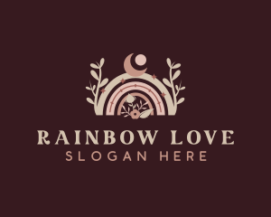 Kids Rainbow Preschool logo design