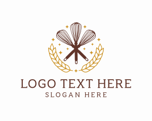 Utensil - Wheat Whisk Baking logo design